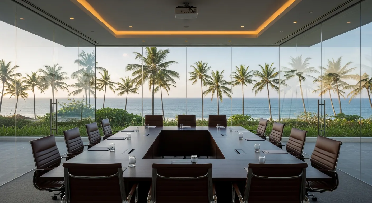 Family office boardroom in Bali